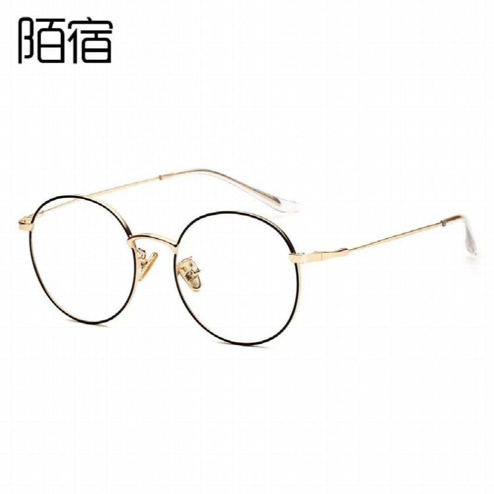 Alloy Anti-blue light Computer Glasses Frames Women Men Ultralight Vintage Round Myopia Optical Prescription Eyeglasses