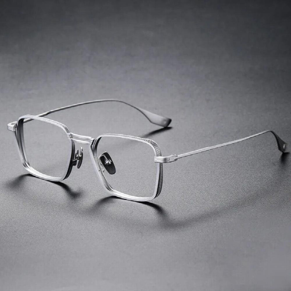 Multicoloured Vintage Glasses Mens Pure Titanium Glasses Womens Eyeglasses Punk Square Eyewear Anti-Blue Glasses Steampunk Goggles