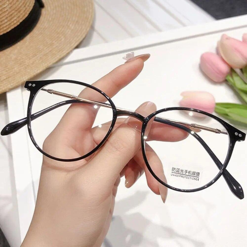 Multicoloured Round Frame Metal Anti-Uv Rays Reading Glasses Computer Goggles Eyeglasses Protection