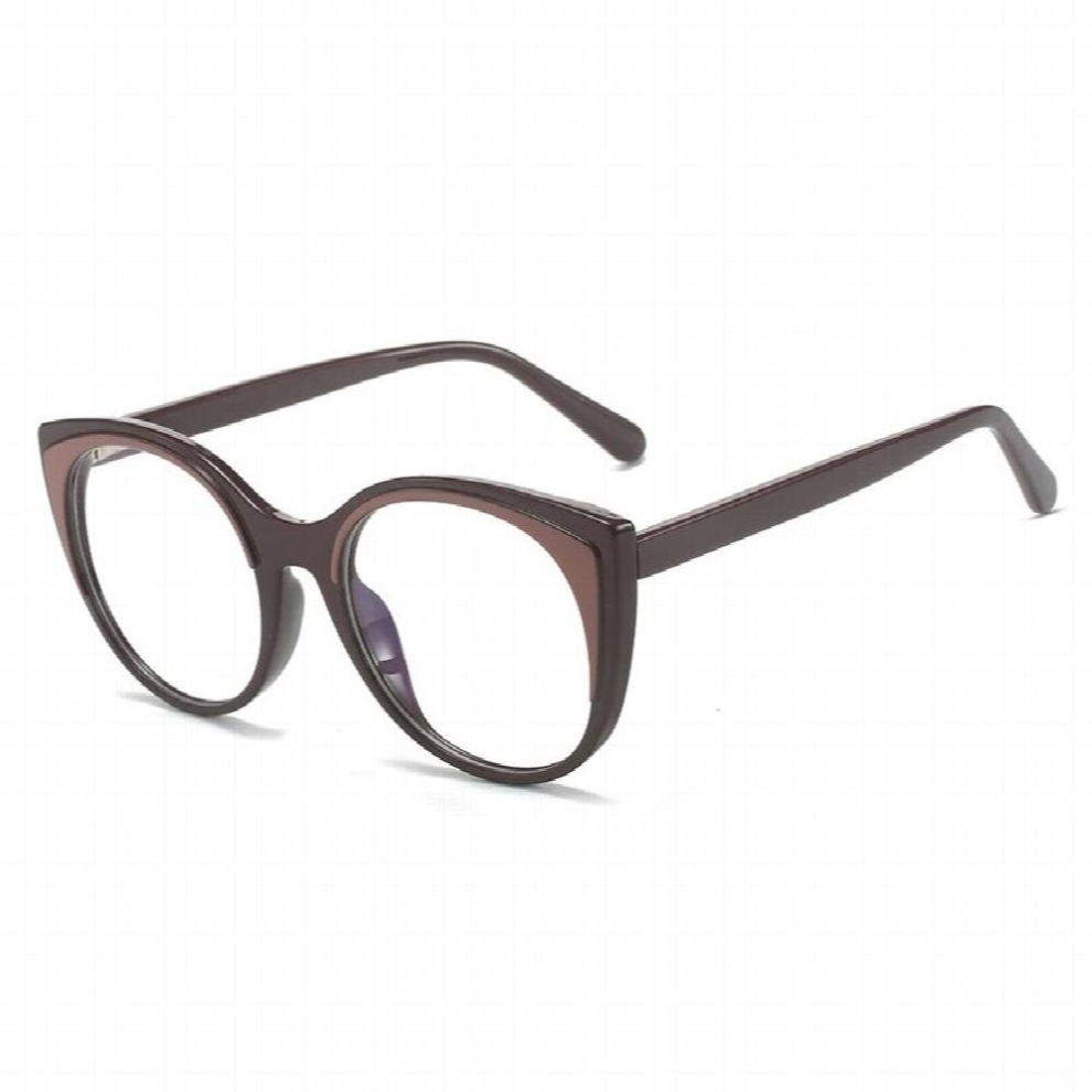 SHAUNA TR90 Cat Eye Women Double Glasses Frames Clear Anti-Blue Light Eyewear Men Round Optical Frame