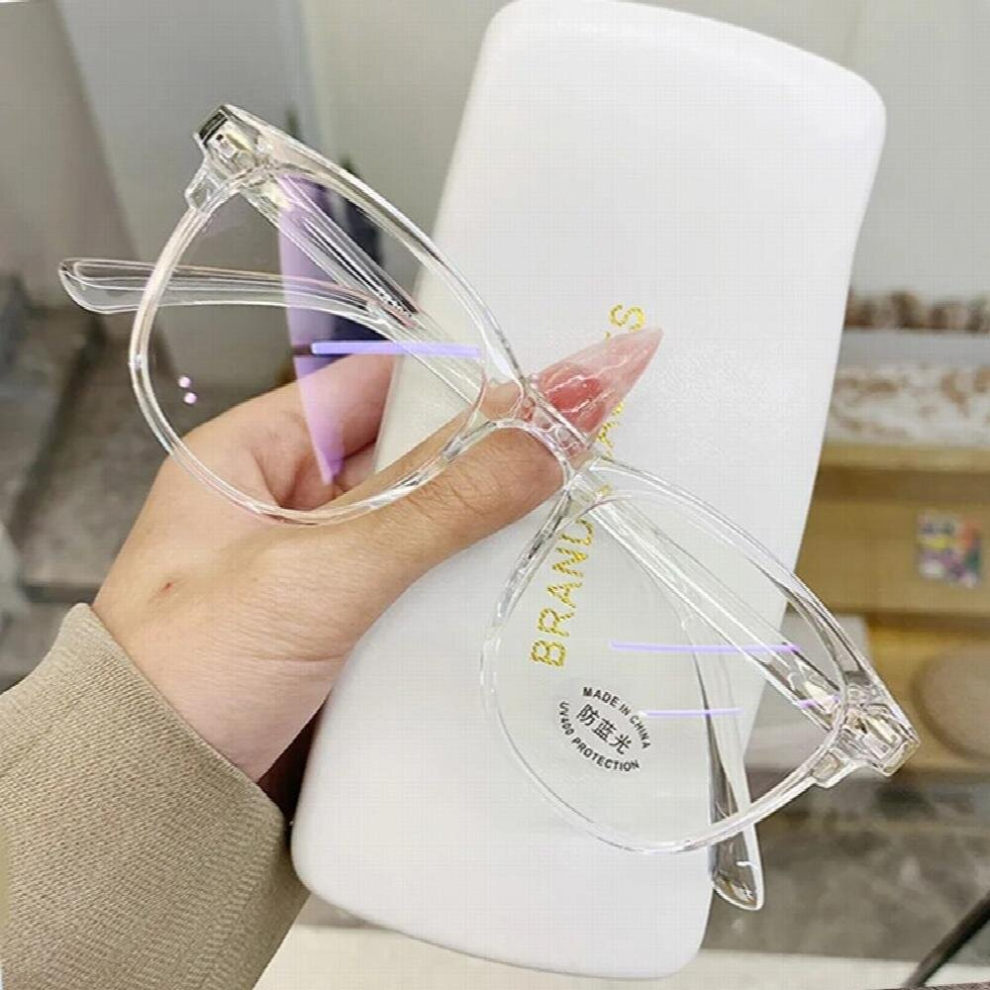 Transparent Computer Glasses Frame Women Men Anti Light Round Eyewear Blocking Glasses Optical Spectacle Eyeglass