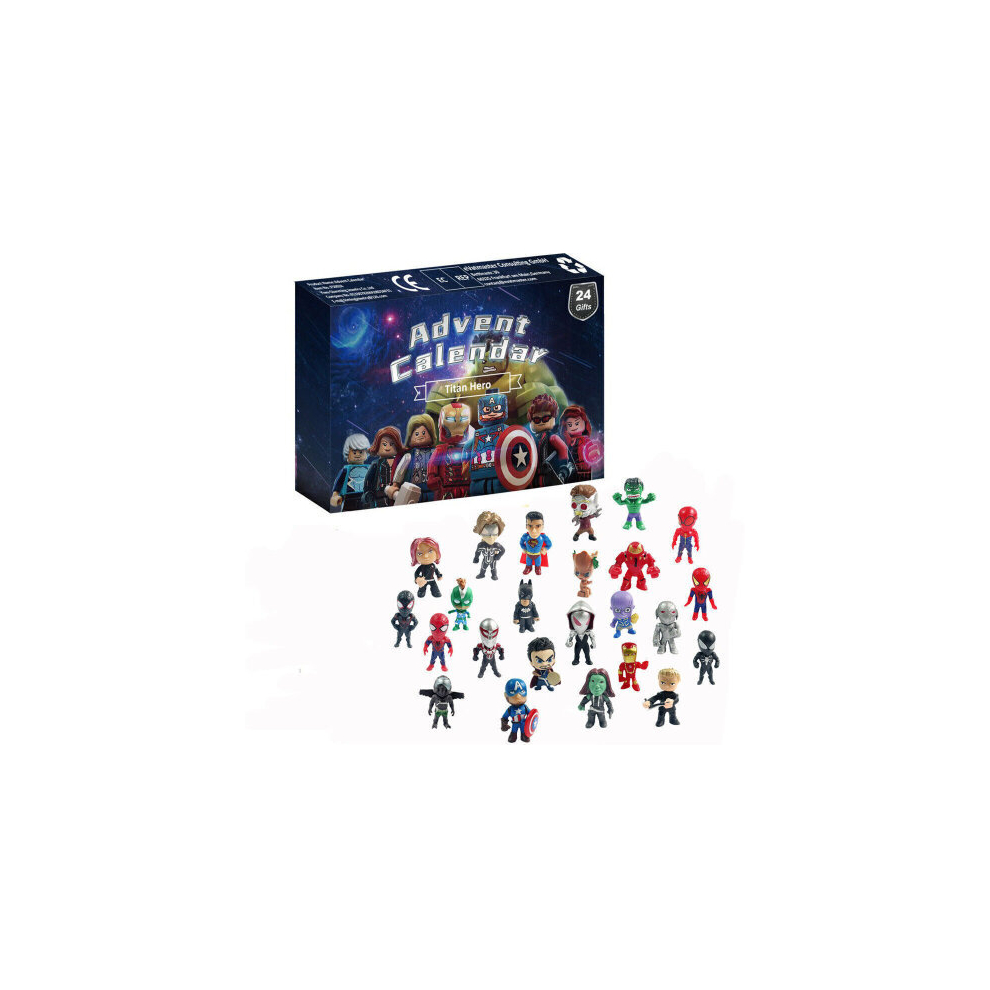 Marvel Super Heroes Xmas Advent Calendar Holiday 24 Piece Gift Playset Christmas