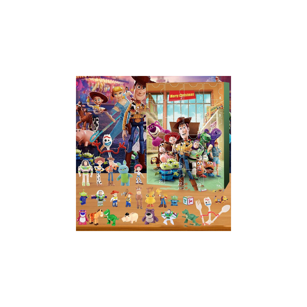Christmas Advent Calendar for Kids 24 Days Countdown Blind Box Toy Story Cartoon Toys Gift