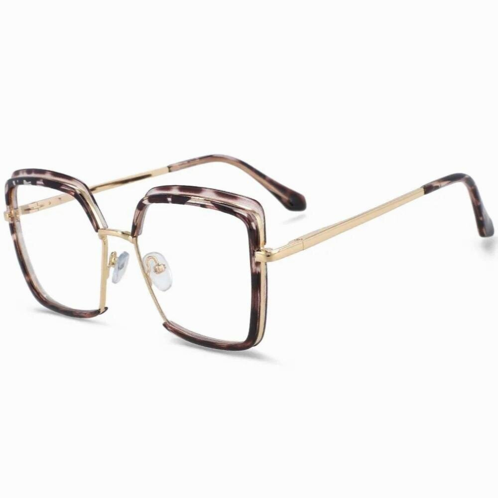 54078 Half Frame Square Big Frame Anti Light Optical Glasses Frames Men Women Computer Eyeglasses