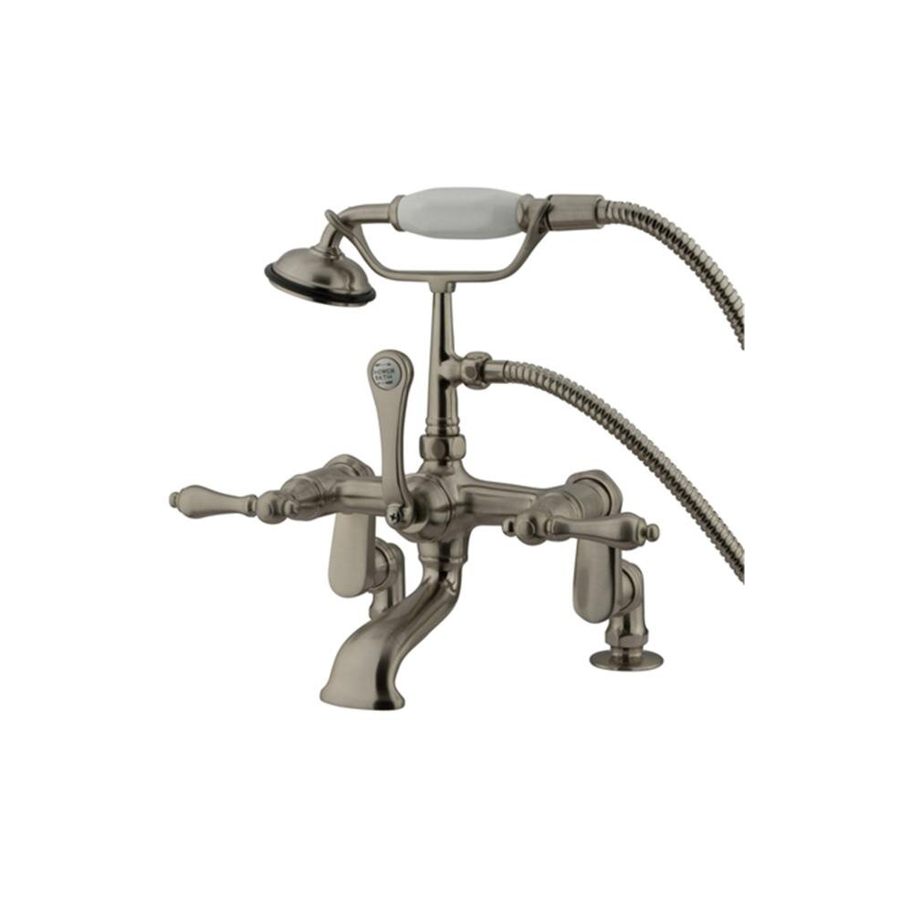 Clawfoot Tub Filler With Hand Shower - Brushed Nickel Finish 780475855212