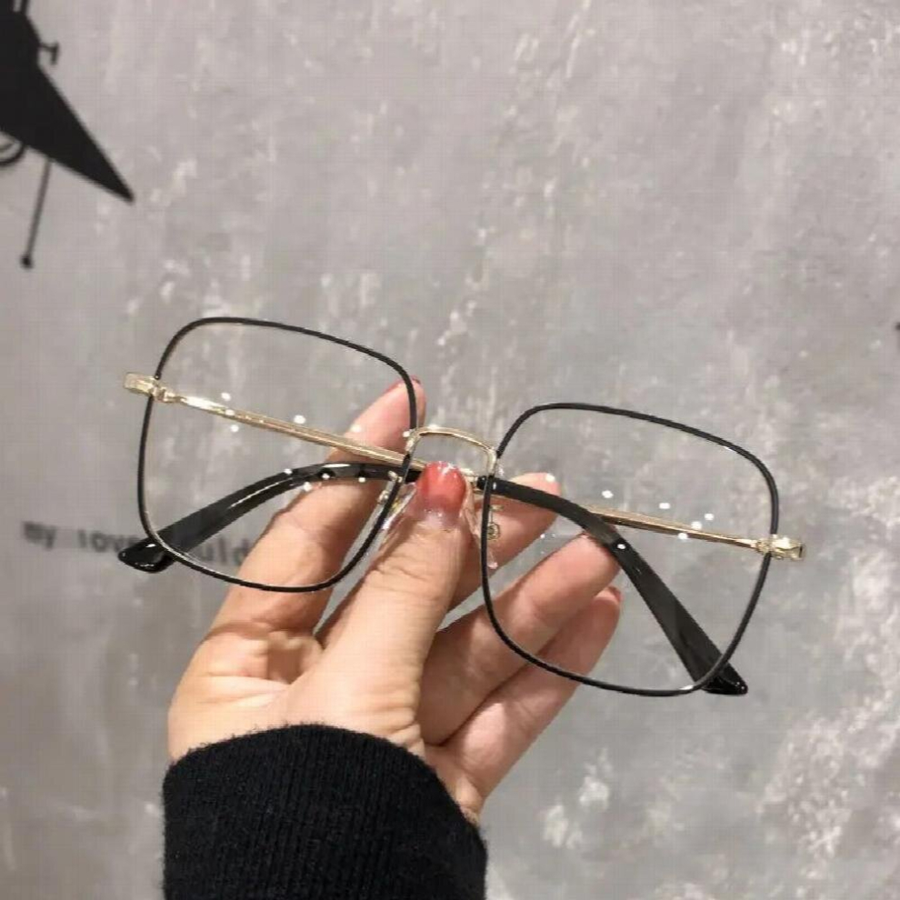 Anti Light Eye Glasses Men Women Diamond Studded Oversized Square Eyeglasses Computer Goggles Eyewear