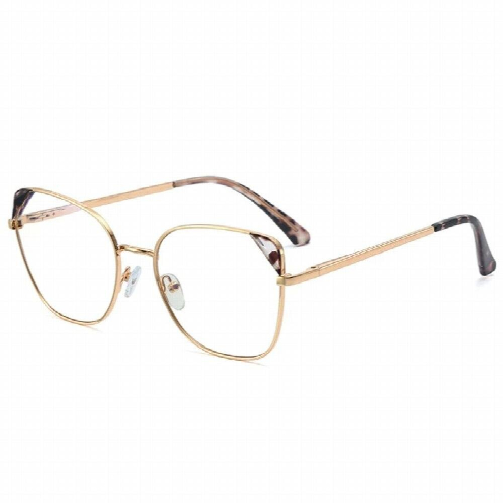 SHAUNA Retro Oversized Anti Light Women Metal Glasses Frame Spring Hinge Square Men Optical Eyeglasses Frame