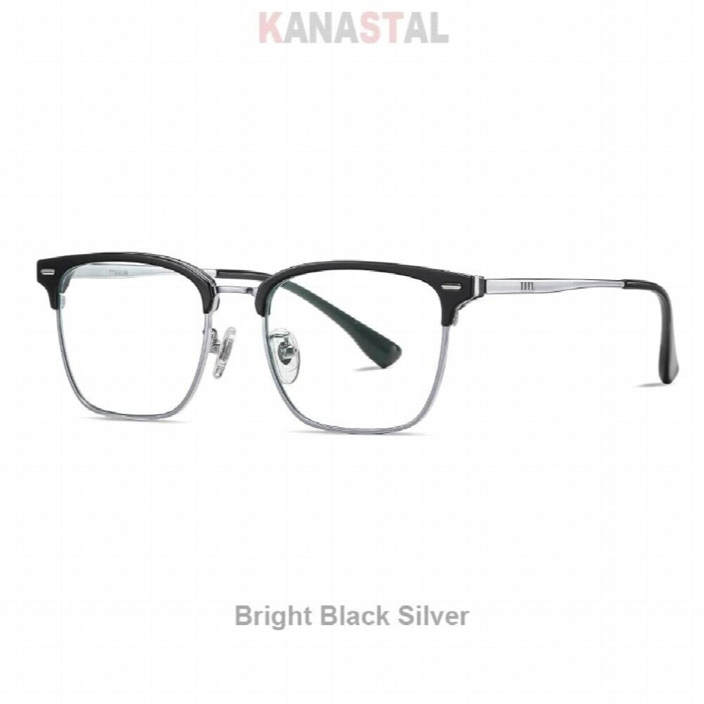 Men Light Blocking Reading Glasses Women Pure Titanium Computer Square Eyeglasses Frame Optics Prescription Lenses Eyewear