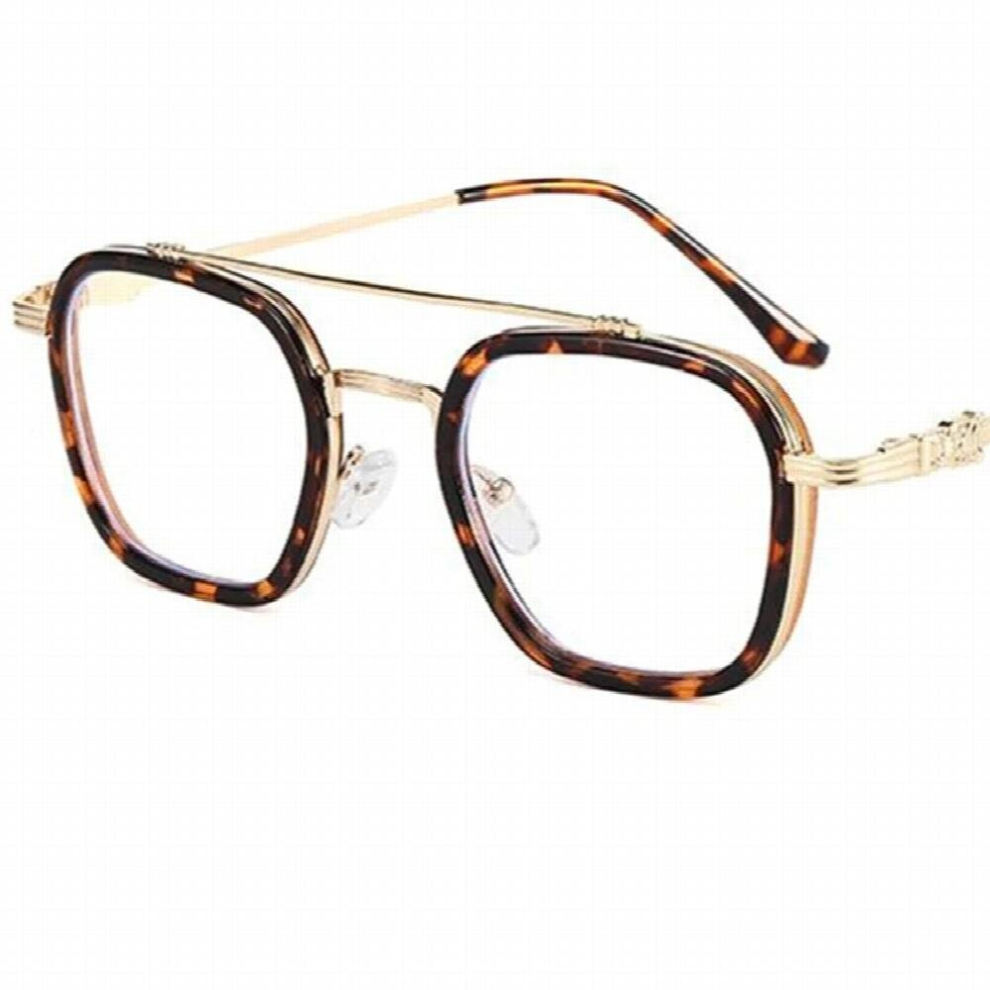 Anti-Blue Glasses Unisex Retro Optical Eyeglass Double Beam Spectacles Personality Eyewear