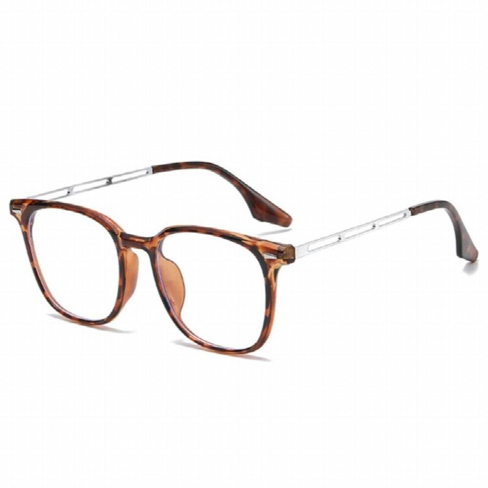 SHAUNA Retro Square TR90 Metal Glasses Frame Women Clear Anti-blue Light Eyewear Men Optical Rivets Frames