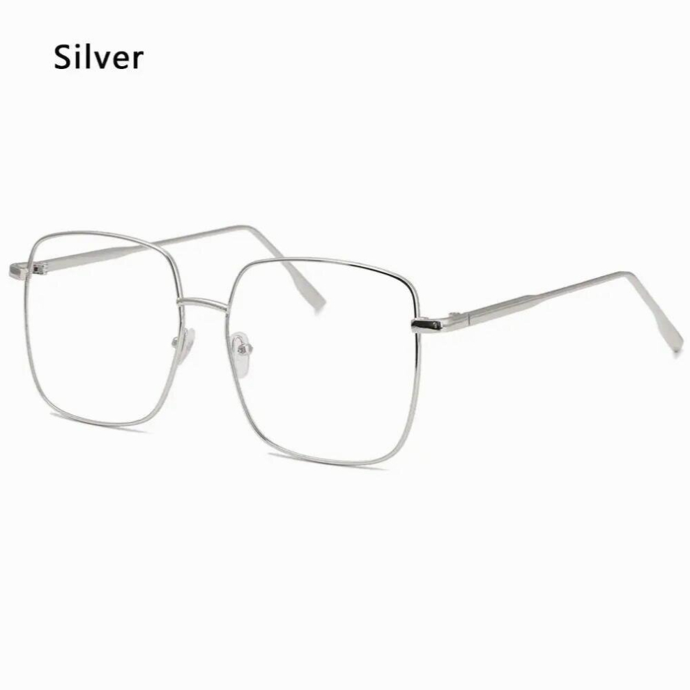 Anti Light Lens Glasses for Women Optical Spectacle Frames Classic Metal Oversized Frame Computer Gaming Eyewear