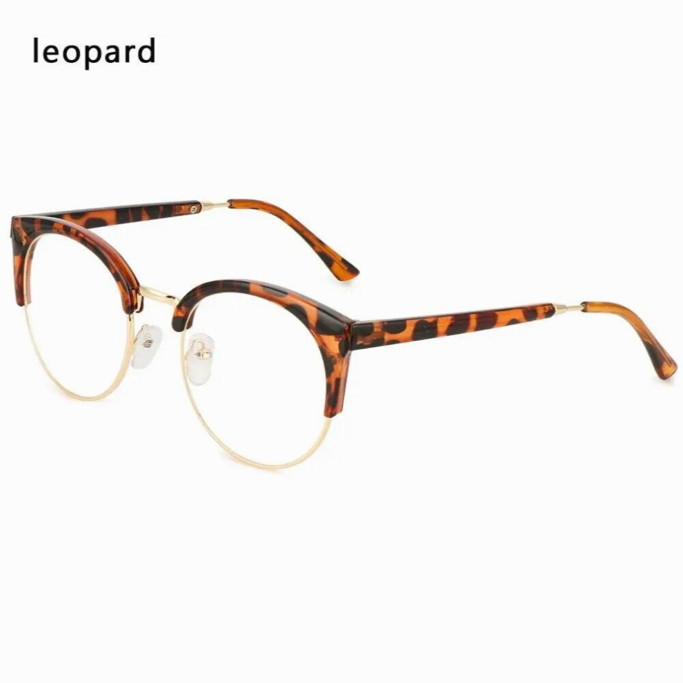 Vintage Round Transparent Glasses For Men Women Anti-fatigue High Computer Cat Eye Eyeglasses Optical Eyewear