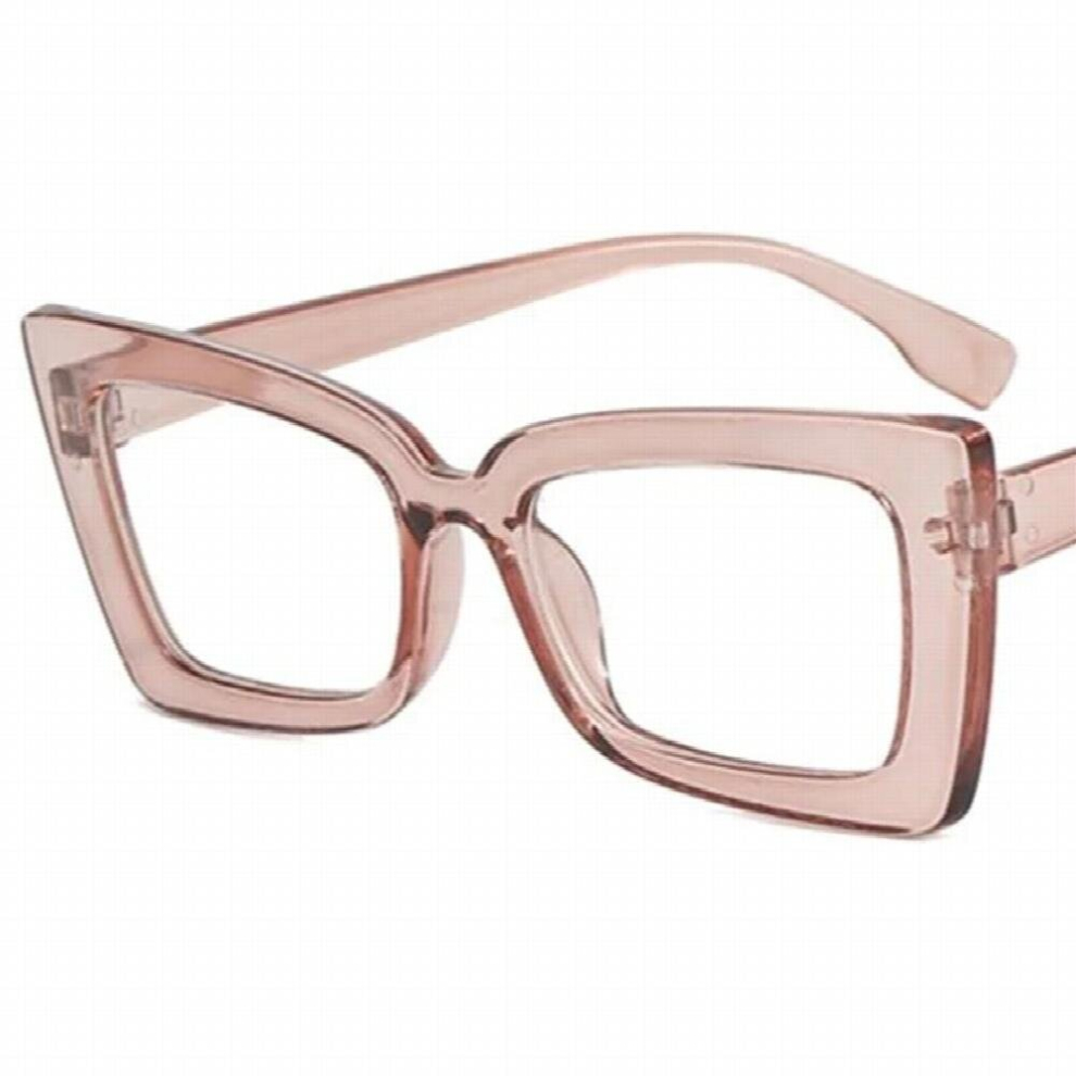 Anti-Blue Light Eyeglasses Personality Unisex Eyewear Retro Spectacles Oversize Frame Clear Lens Glasses
