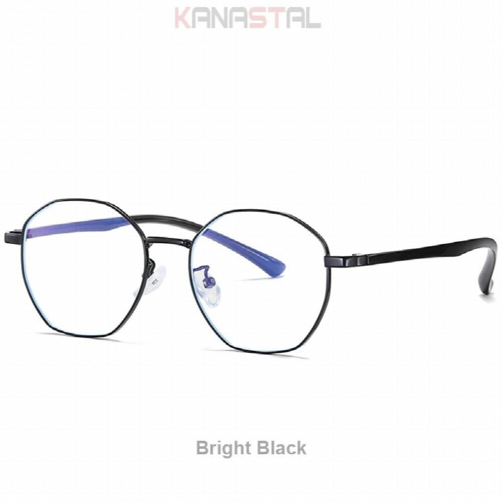 Women Anti Light Reading Glasses Men Metal Polygon Eyeglasses Frame Myopia Lens Optics Computer Goggles Transparent Eyewear