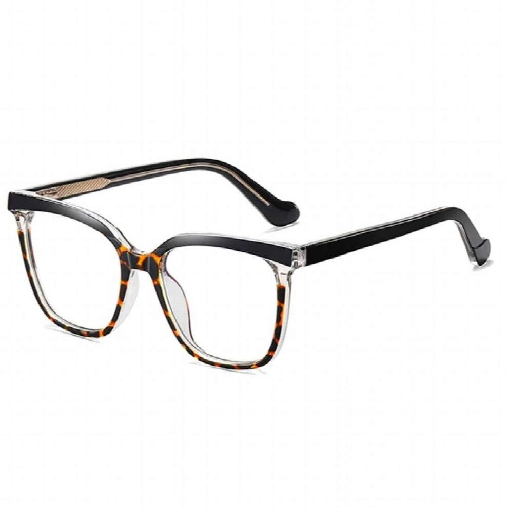 SHAUNA TR90 Square Women Anti-blue Light Eyewear Clear Lens Glasses Frame Men Spring Hinge Leopard Optical Frame