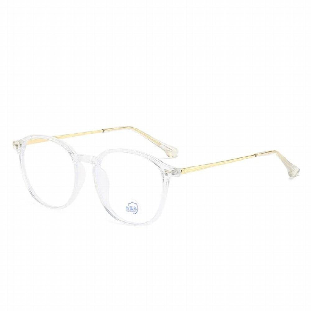 Multicoloured Womens Anti Light Blcoking Glasses Retro Men Tr90 Metal Computer Oval Eyeglasses Frame Ultralight Prescription Eyewear