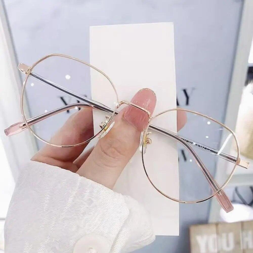 Women Eye Protection Office Portable Oversized Eyeglasses Anti-Blue Light Glasses Ultra Light Frame Computer Goggles