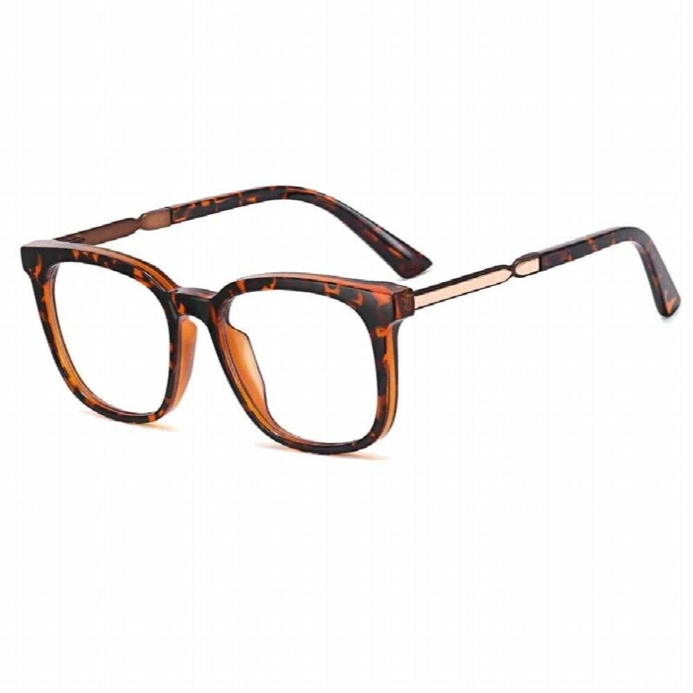 Men's Multicoloured 54711 Vintage Eyeglass Frames Anti Light Optical Glasses Frames Wo Tr90 Computer Eyeglasses