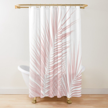 Shower Curtains Blush Pink Palm Leaves Dream - Cali Summer Vibes #1 #tropical #decor #art for Bathroom Decor 72x72 inches