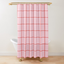 Shower Curtains Pink and red grid pattern design for Bathroom Decor 72x72 inches