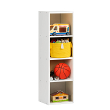 (4 Tier) Cube Bookcase, Wooden Bookcase Shelving Display Storage Unit Office Living Room Furniture White