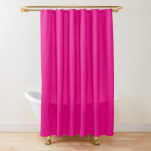 Shower Curtains Hot Pink Solid Color for Bathroom Decor 72x72 inches