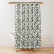 Shower Curtains Alice in Wonderland Pattern Toile de Jouy Toile Pattern Beige and Black Vintage Alice Patterns for Bathroom Decor 72x72 inches