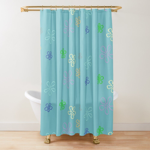 Shower Curtains SpongeBob Flowers for Bathroom Decor 72x72 inches on OnBuy