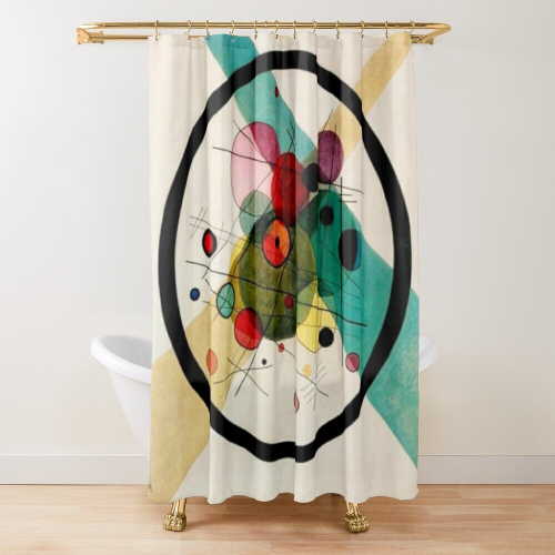 Shower Curtains Vassily Kandinsky Circles In A Circle Kandinsky Inspired Abstract Art For