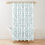 Shower Curtains Scroll Damask Lg Pattern Duck Egg Blue on Wt for Bathroom Decor 72x72 inches 1