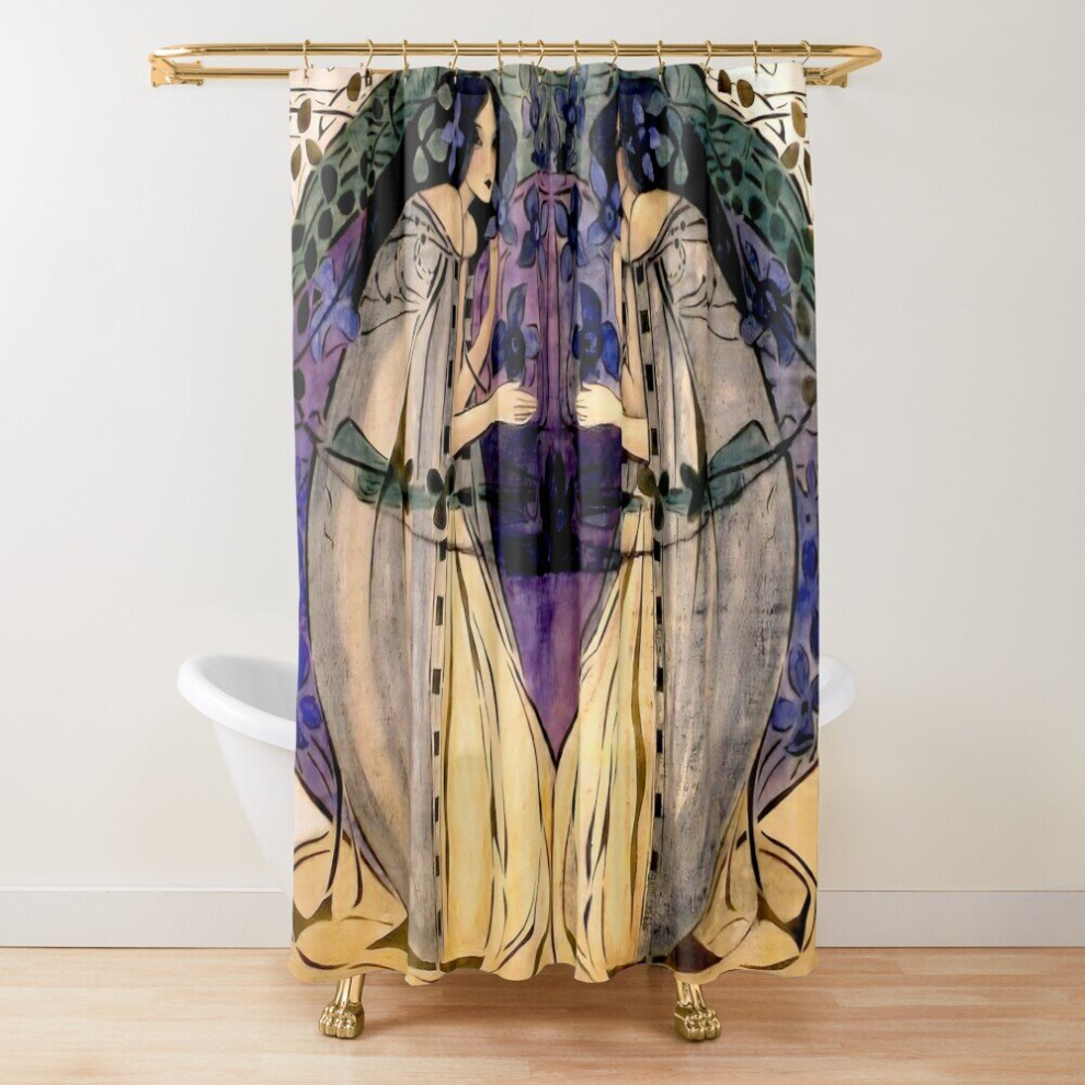 Shower Curtains Spring - Frances MacDonald, Art Nouveau for Bathroom Decor 72x72 inches