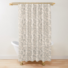 Shower Curtains Beige leopard . for Bathroom Decor 72x72 inches