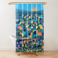 Shower Curtains Bright Sun Shiny Day for Bathroom Decor 72x72 inches