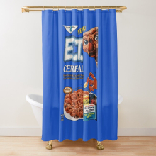 Shower Curtains E.T. Retro Vintage Breakfast Cereal Box Art for Bathroom Decor 72x72 inches