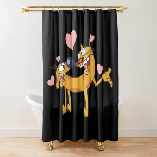 Shower Curtains Lovely catdog for Bathroom Decor 72x72 inches on OnBuy