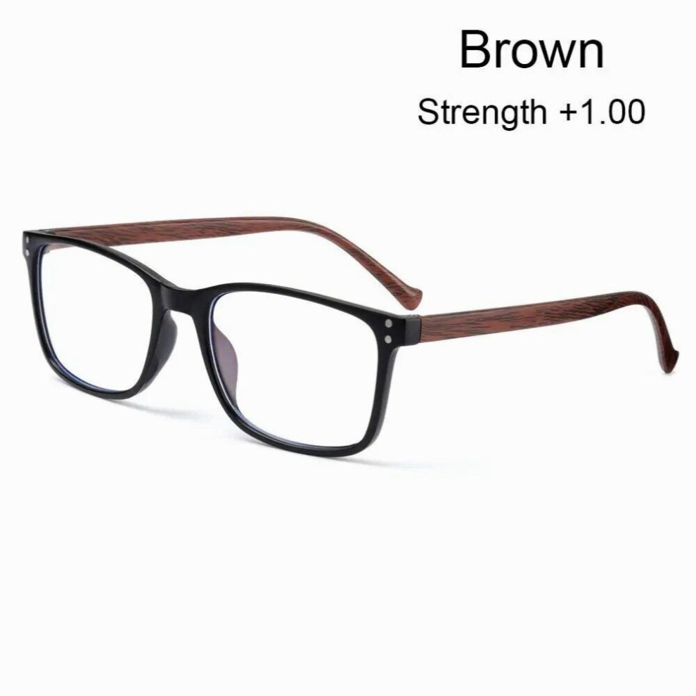 Classic Wood Grain Anti-UV Rays Reading Glasses Women Men Presbyopia Eyeglasses Anti Glare Far Sight Vision Care Eyewear