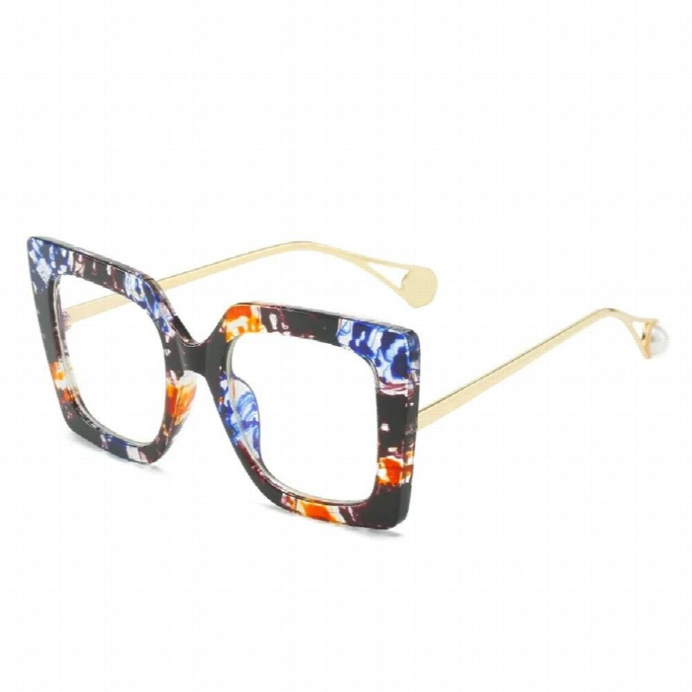 Metal Square Computer Blocking Glasses Frame Clear Lens Anti Eyewear Spectacle Glasses Oculos De Feminino