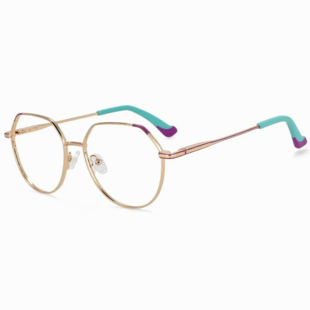 54316 Round Metal Candy Style Anti Light Optical Glasses Frames Men Women Computer Eyeglasses