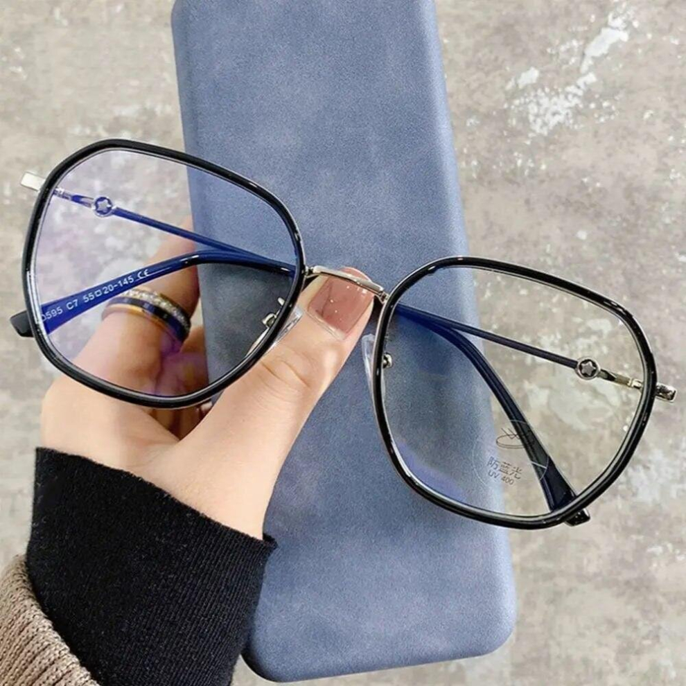 Classic Anti-Blue Light Glasses Women Men Oversized Optical Frame Eye Protection Ultra Light Eyeglasses Office Computer Goggles 885672537142
