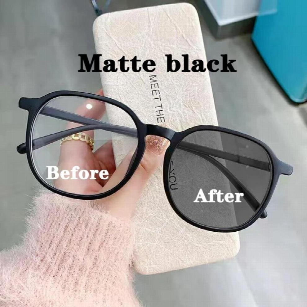 Transparent Discoloration Computer Glasses Frame Women Men Anti Light Round Blocking Glasses Optical Spectacle Eyeglass