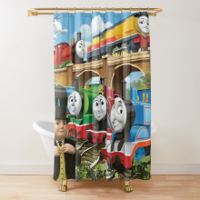 Shower Curtains Thomas The Train Under The Bridge for Bathroom Decor 72x72 inches
