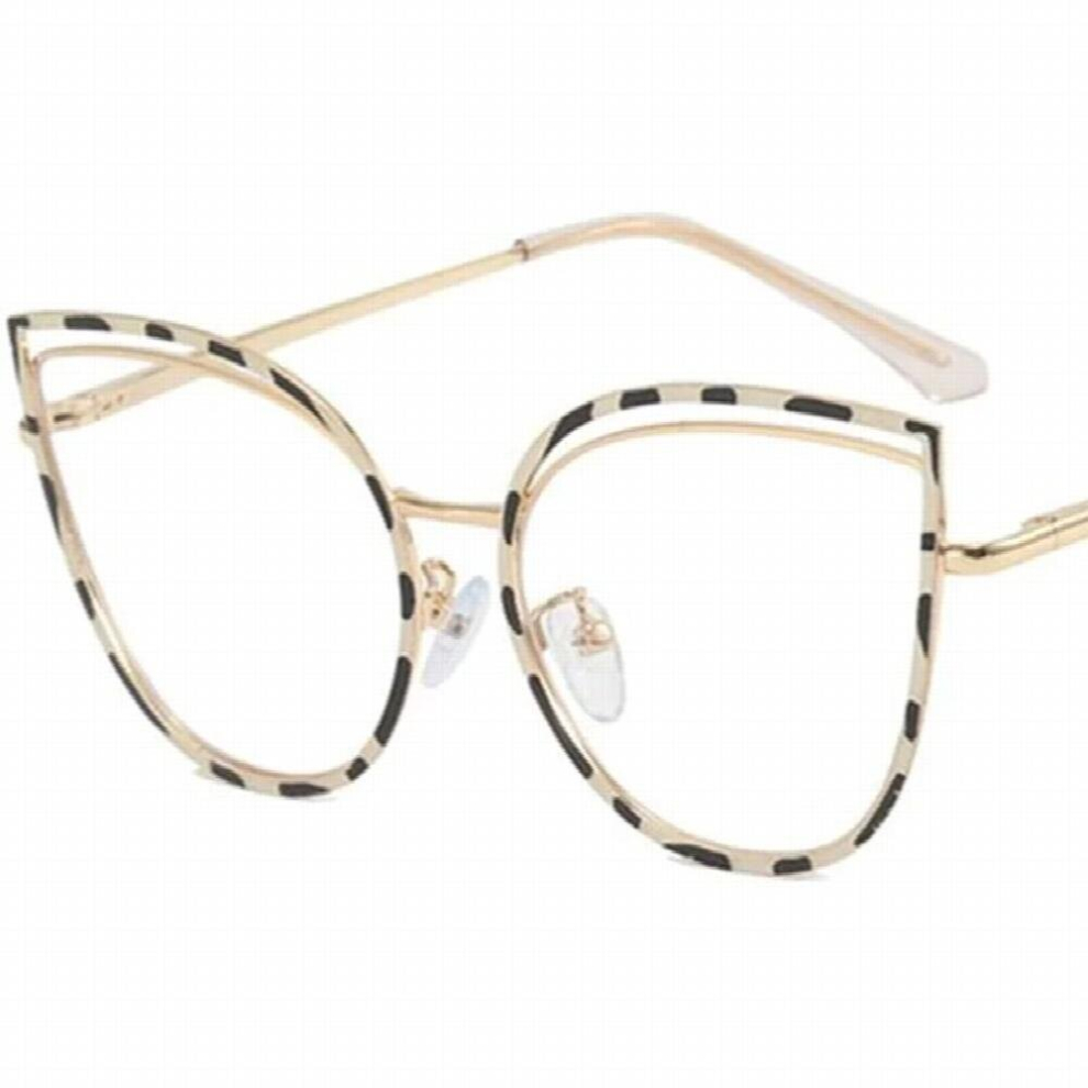 Anti-Blue Glasses Hollow Frame Optical Eyeglasses Personality Cat Eye Spectacles Simplicity Alloy Eyewear 5 Colors