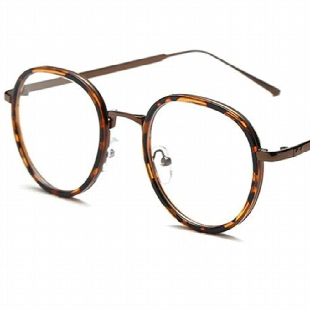 Multicoloured Optical Glasses Unisex Retro Round Frame Eyeglasses Alloy Temples Spectacles Simplity Clear Lens Eyewear