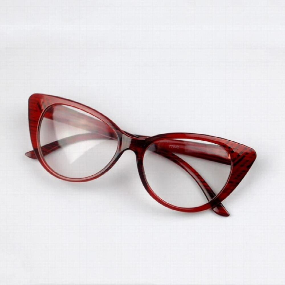 Retro Cat Eye Glasses Frame Women Men Unisex Eyewear Vintage Plain Eyeglasses Phone Computer Goggles Flat Mirrors