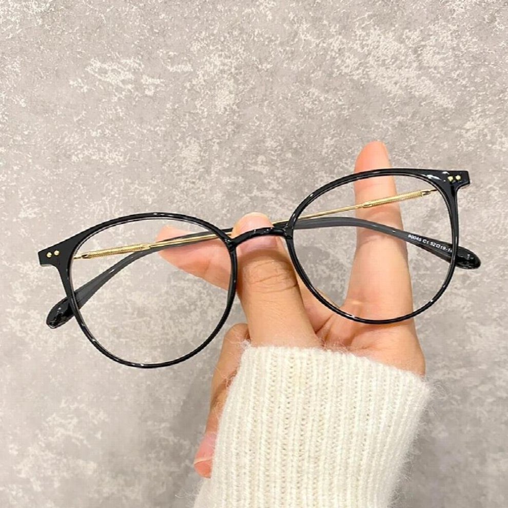 Vintage Computer Glasses Frame Women Men Anti Light Unisex Round Eyewear Blocking Glasses Optical Spectacle Eyeglass Goggle