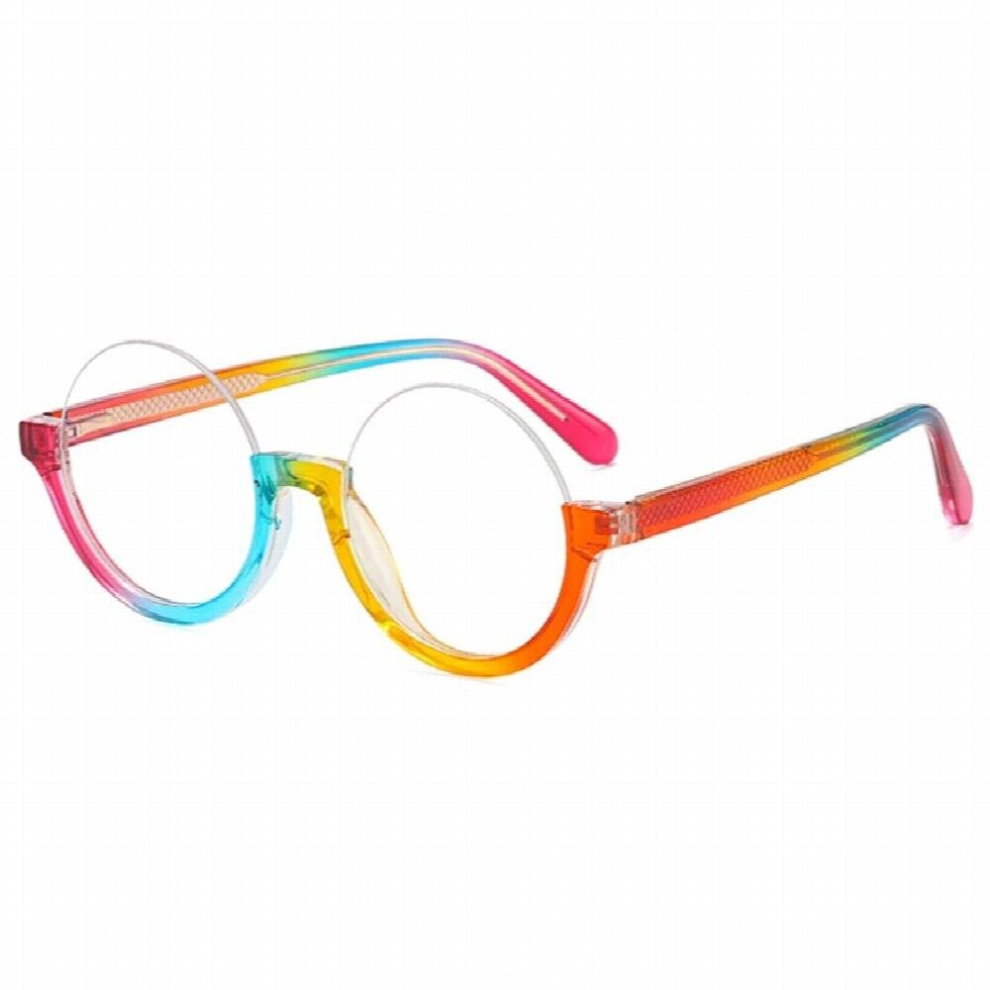 SHAUNA Round TR90 Glasses Frame Women Retro Anti-blue Light Eyewear Men Spring Hinge Colorful Leopard Optical Frame