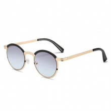 Boyarn Round Frame Sunglasses Steampunk Literary Youth Retro Round Contrast Glasses Matching Paint Sunglasse