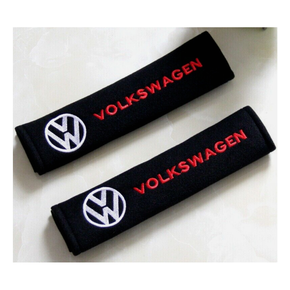 Vintage VW Embroidered Seat Belt Pads, High Quality 2 pcs T5, T4 Camper van Golf