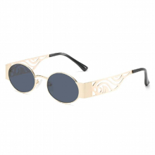 Boyarn Metal Personality Small Round Summer Travel Essential Sunglasses Online Red Small Red Book Hot Eyewear Supply