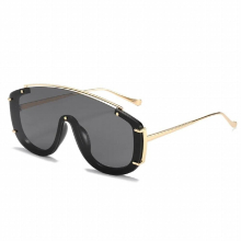 Boyarn Steampunk Large Frame One-piece Ins Sunglasses Cross Border Personality Modern Online Red Sunglasses